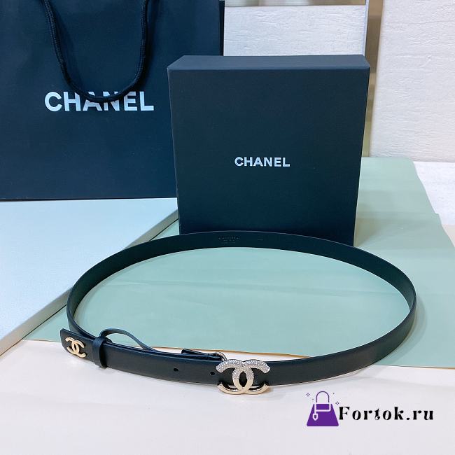 Fortok Chanel Gold/Silver Diamond-encrusted Copper Belt  - 1