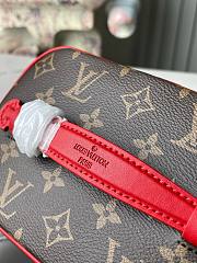 Fortok Louis Vuitton Nice Mini Toiletry Pouch Red M44495 20x13.5x12cm - 5