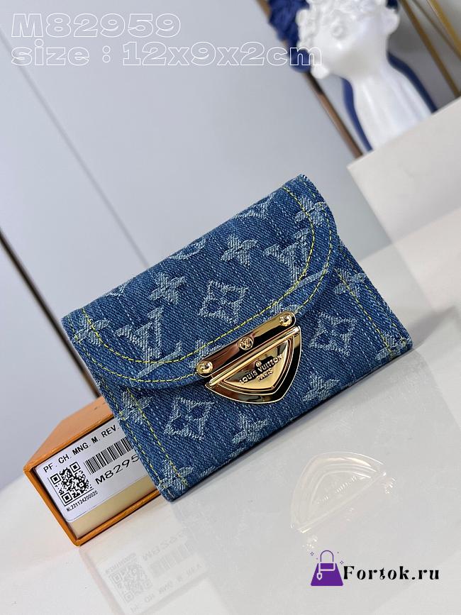 Fortok Louis Vuitton Victorine Wallet Blue Denim M82959 12x9.5x1.5cm - 1