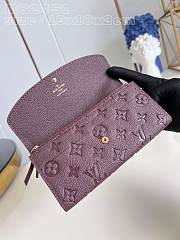 Fortok Louis Vuitton Emilie Wallet Burgundy Monogram Empreinte Leather M82451 19x10x2cm - 2