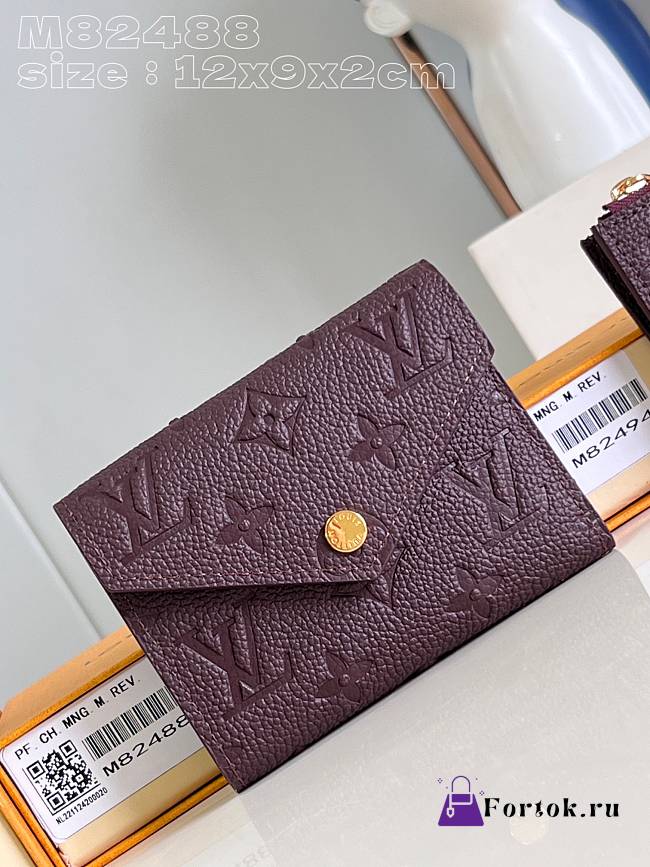 Fortok Louis Vuitton Victorine Wallet Burgundy M82488 12x9x2cm - 1