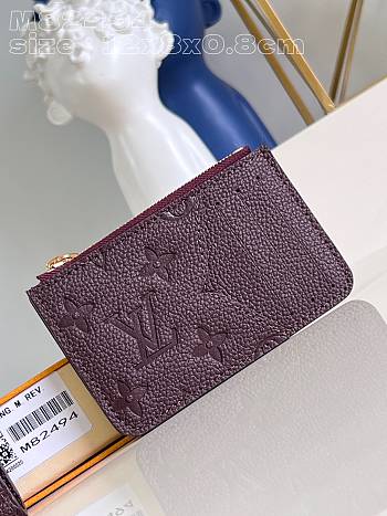 Fortok Louis Vuitton Romy Card Holder Burgundy M82494 12x8x0.8cm