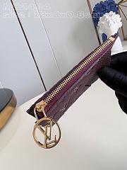 Fortok Louis Vuitton Romy Card Holder Burgundy M82494 12x8x0.8cm - 3