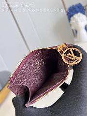 Fortok Louis Vuitton Romy Card Holder Burgundy M82494 12x8x0.8cm - 2