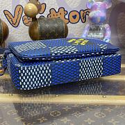 Fortok Louis Vuitton Trio Messenger Bag Blue N40694 25x18.5x7cm - 3