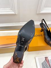 Fortok Louis Vuitton Brown Monogram Slingback Pumps - 6
