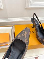Fortok Louis Vuitton Brown Monogram Slingback Pumps - 3