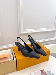 Fortok Louis Vuitton Black Slingback Pumps - 1