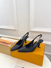 Fortok Louis Vuitton Black Slingback Pumps - 5