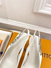 Fortok Louis Vuitton White Slingback Pumps - 3