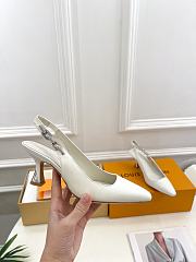 Fortok Louis Vuitton White Slingback Pumps - 2