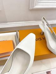 Fortok Louis Vuitton White Slingback Pumps - 4