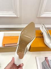 Fortok Louis Vuitton White Slingback Pumps - 5