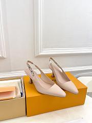 Fortok Louis Vuitton Beige Slingback Pumps - 1