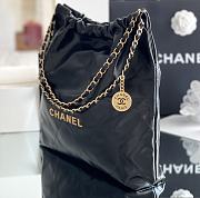 Fortok Chanel 22 Large Handbag Shiny Calfskin & Gold-Tone Metal Black 39x42x8cm - 5