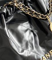 Fortok Chanel 22 Large Handbag Shiny Calfskin & Gold-Tone Metal Black 39x42x8cm - 3