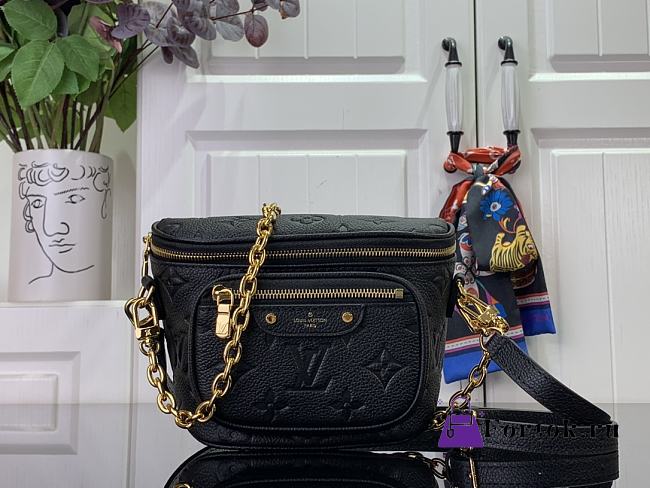 Fortok Louis Vuitton Mini Bumbag Black M82335 17x12x9.5cm  - 1