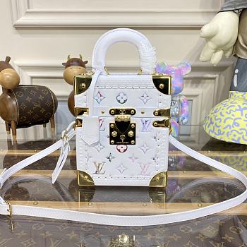 Fortok Louis Vuitton Camera Box Bag White & Multicolor M10079 16x13x7.5cm