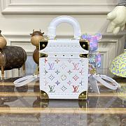 Fortok Louis Vuitton Camera Box Bag White & Multicolor M10079 16x13x7.5cm - 6