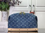 Fortok Louis Vuitton Pochette Cosmétique GM Bag Blue Denim 27x18x9cm - 1
