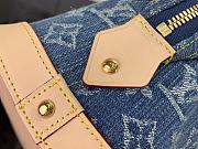Fortok Louis Vuitton Pochette Cosmétique GM Bag Blue Denim 27x18x9cm - 5