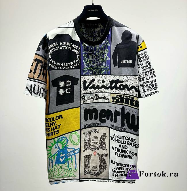 Fortok Louis Vuitton Printed Cotton T-Shirt 1AFB84 - 1