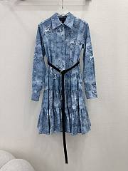 Fortok Louis Vuitton Unicorn Print Belted Shirt Dress  - 1