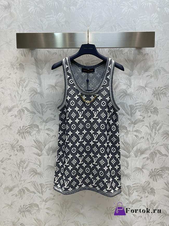 Fortok Louis Vuitton Presbyopic Knitted Tanks Grey - 1