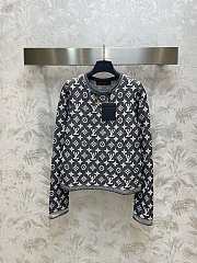 Fortok Louis Vuitton Presbyopic Round-neck Sweater Grey - 1