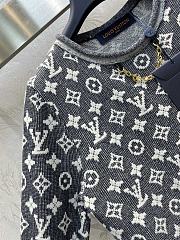 Fortok Louis Vuitton Presbyopic Round-neck Sweater Grey - 5