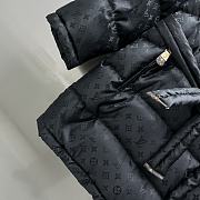 Fortok Louis Vuitton Monogram Jacquard Puffer Wrap Coat Black - 5