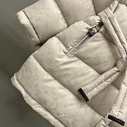 Fortok Louis Vuitton Monogram Jacquard Puffer Wrap Coat Beige - 6