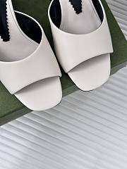 Fortok Gucci Interlocking G Heel Sandals White Leather - 2