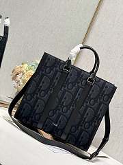 Fortok Dior East West Tote Bag Black Maxi Dior Oblique Jacquard 39×35×13.5cm - 3