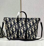 Fortok Dior Blue Obique Weekender Tote Bag 40×33×22.5cm  - 1