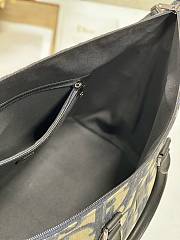 Fortok Dior Blue Obique Weekender Tote Bag 40×33×22.5cm  - 5