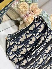 Fortok Dior Blue Obique Weekender Tote Bag 40×33×22.5cm  - 2