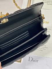 Fortok Dior Mini Miss Bag Black Cannage Lambskin with Gold-Finish Butterfly Studs 21x11.5x4.5cm - 6