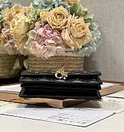 Fortok Dior Mini Miss Bag Black Cannage Lambskin with Gold-Finish Butterfly Studs 21x11.5x4.5cm - 3