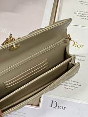 Fortok Dior Mini Miss Bag Green Cannage Lambskin with Gold-Finish Butterfly Studs 21x11.5x4.5cm - 6