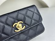 Fortok Chanel 23K Camellia Chain Shoulder Bag Cowhide Black ​A96025 9.5x15.2x3.5cm - 2