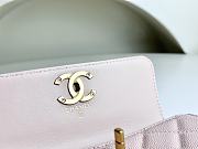 Fortok Chanel 23K Camellia Chain Shoulder Bag Cowhide Pink ​A96025 9.5x15.2x3.5cm - 4