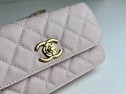 Fortok Chanel 23K Camellia Chain Shoulder Bag Cowhide Pink ​A96025 9.5x15.2x3.5cm - 3