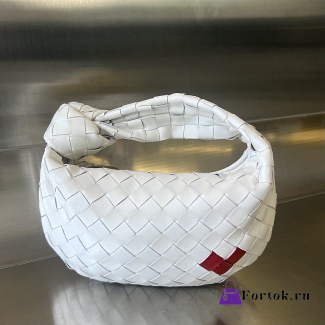 Fortok Bottega Veneta 2024 Valentine's Day Mini Jodie Bag White 23x28x8cm - 1