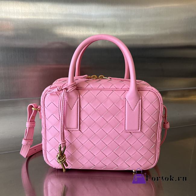 Fortok Bottega Veneta Gateway Shoulder Bag Pink 23.5x17.5x9cm - 1