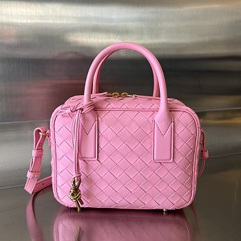 Fortok Bottega Veneta Gateway Shoulder Bag Pink 23.5x17.5x9cm