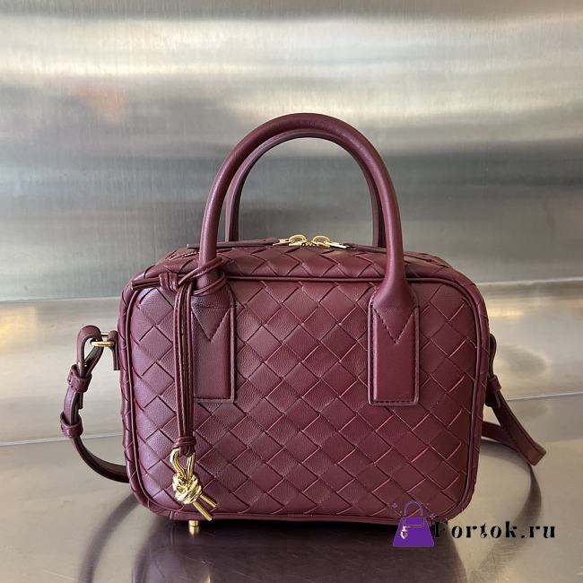 Fortok Bottega Veneta Gateway Shoulder Bag Burgundy 23.5x17.5x9cm - 1