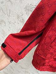 Fortok Gucci Canvas Bomber Jacket in Red and Black Gilet - 3