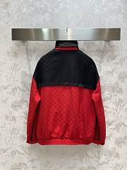 Fortok Gucci Canvas Bomber Jacket in Red and Black Gilet - 4