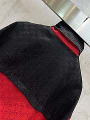 Fortok Gucci Canvas Bomber Jacket in Red and Black Gilet - 5